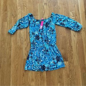 Lilly Pulitzer LANA SKORT ROMPER RESORT WHITE MERMAZING